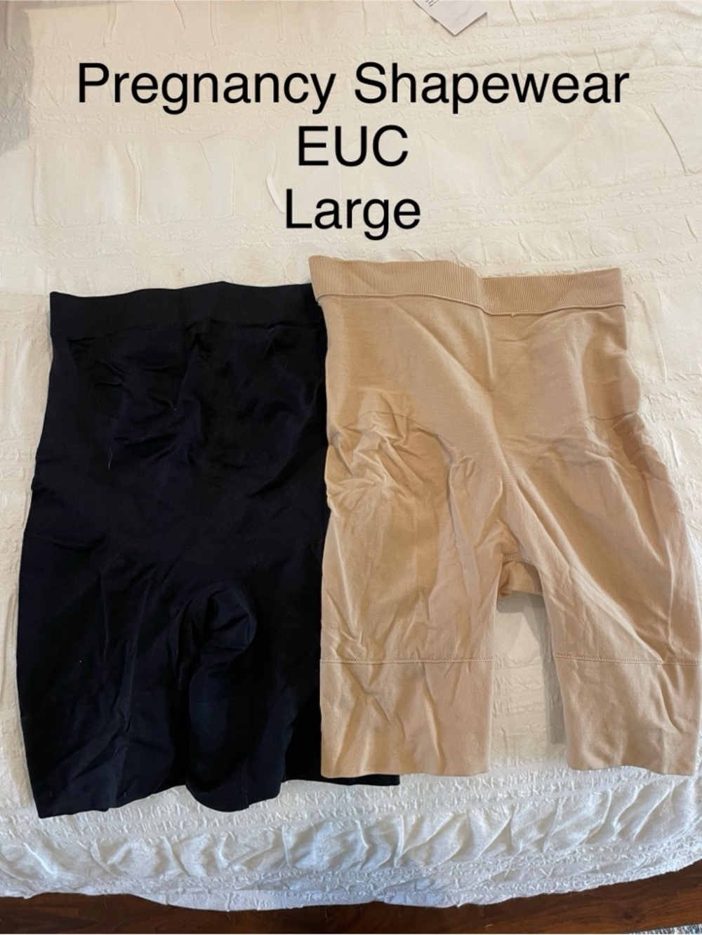Amazon Maternity Shapewear Shorts Set - Black and Beige